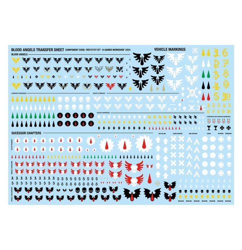 Blood Angels Transfer sheet