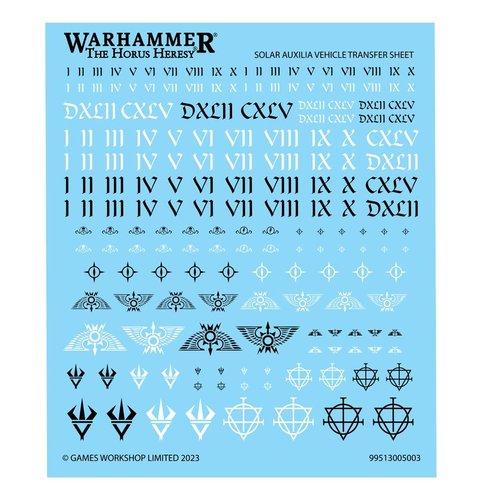 Solar Auxilia Vehicle Transfer Sheet
