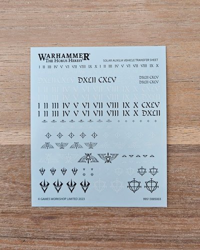 Solar Auxilia Vehicle Transfer Sheet