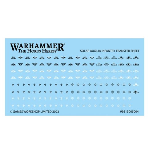 Solar Auxilia Infantry Transfer Sheet