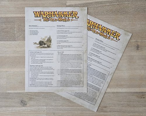 Warhammer: The Old World Reference sheet