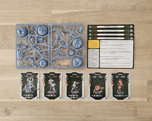 Elathain's Soulraid sprue and cards
