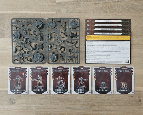 Hexbane's Hunters sprue and cards