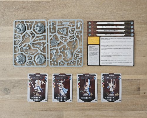 Myari's Purifiers sprue and cards
