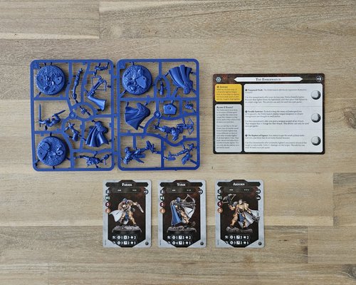 The Emberwatch sprue and cards