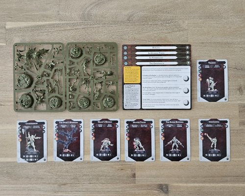 The Grymwatch sprue and cards