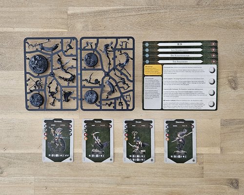 The Shadeborn sprue and cards