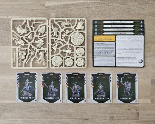 The Sons of Velmorn sprue and cards