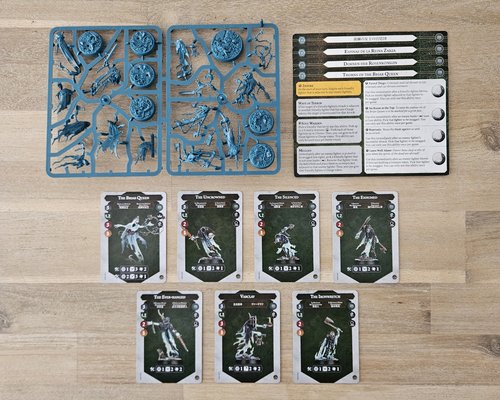 Thorns of the Briar Queen sprue and cards