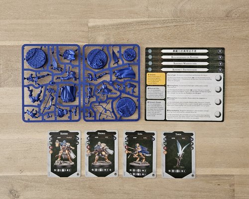 Xandire's Truthseekers sprue and cards