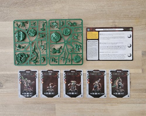 Zikkit's Tunnelpack sprue and cards