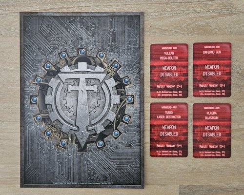 Warhound Scout titan weapon cards