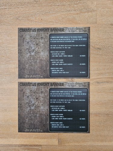 Cerastus Knights Lancer Titan Weapon Cards