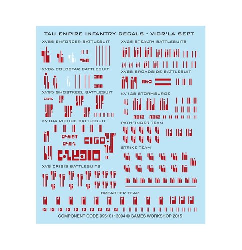 T'au Empire Infantry Decals