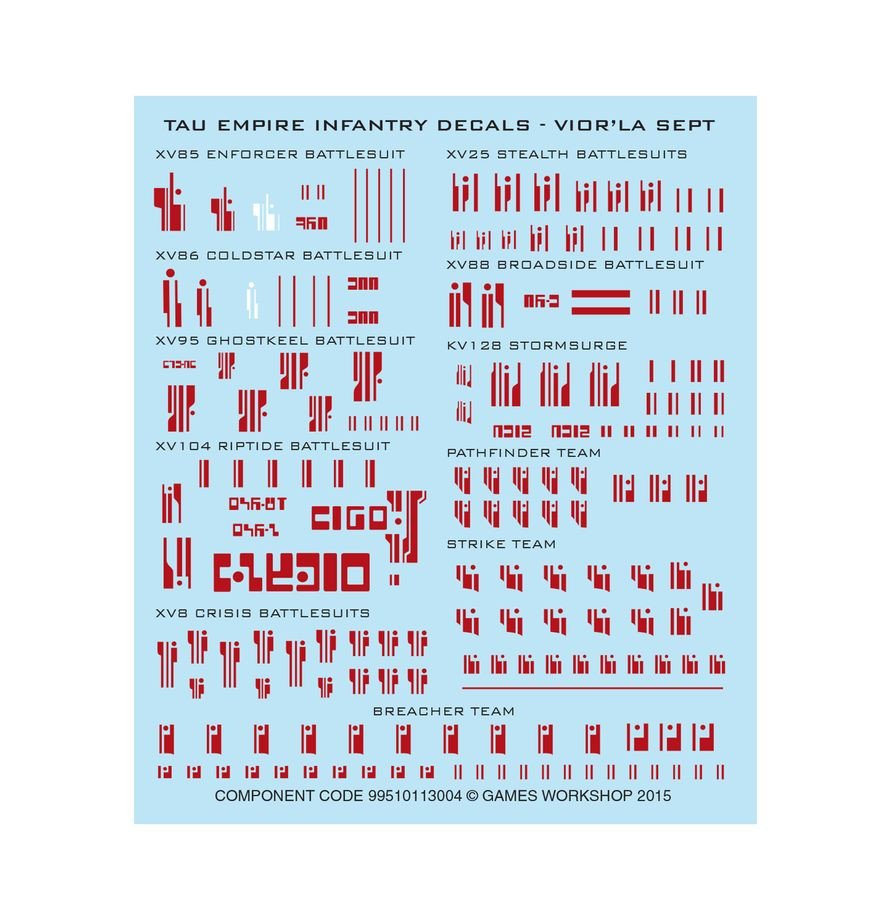 T'au Empire Infantry Decals
