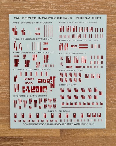 T'au Empire Infantry Decals