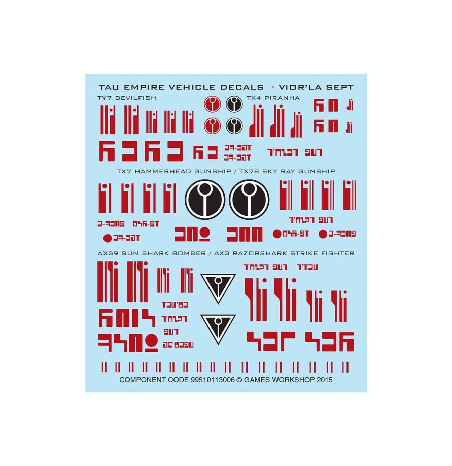 T'au Empire Vehicle Decals