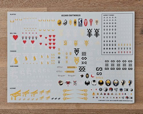 Aeldari Transfer Sheet