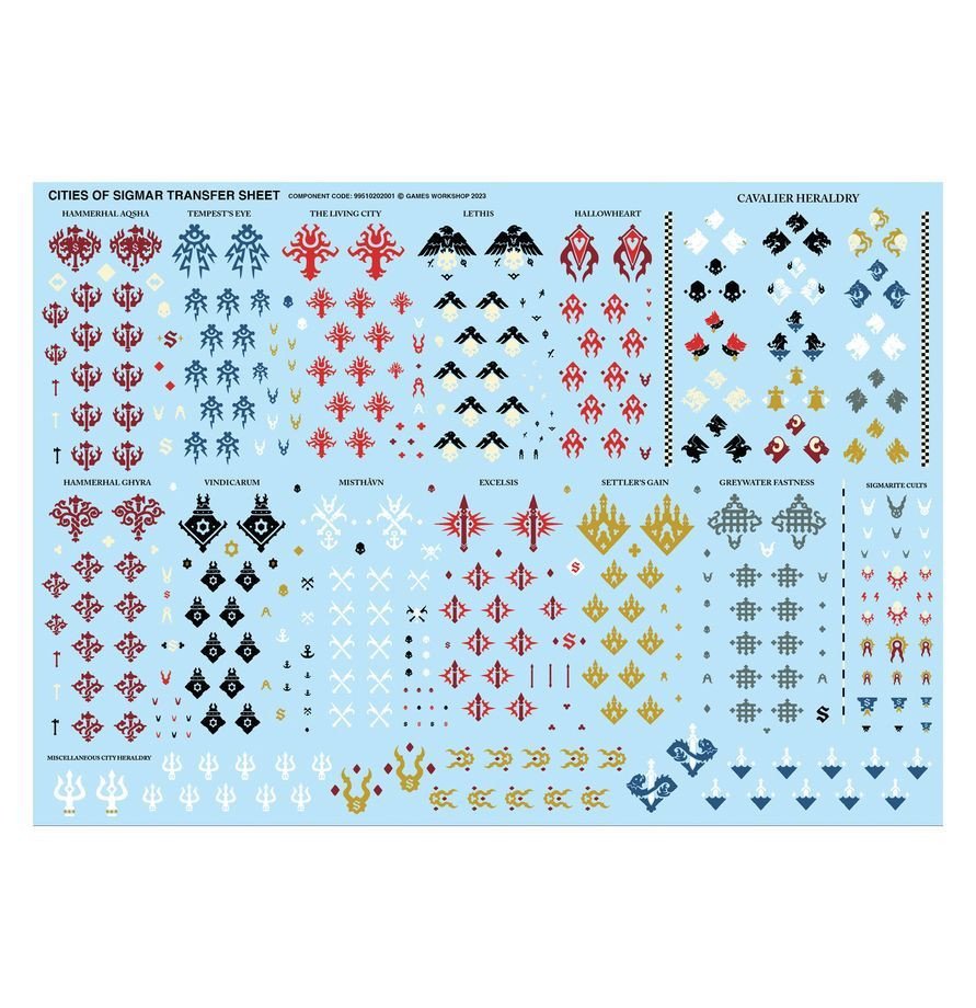 Cities of Sigmar Transfer Sheets