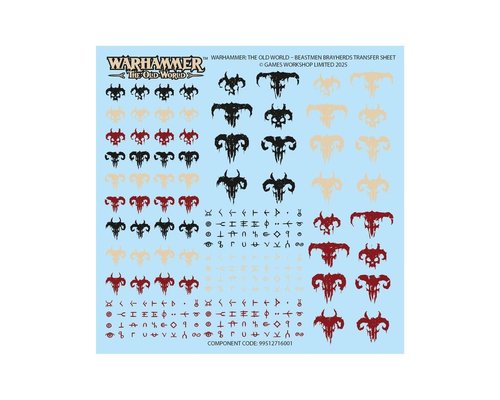 Beastmen Brayherds Transfer Sheet - Brand New