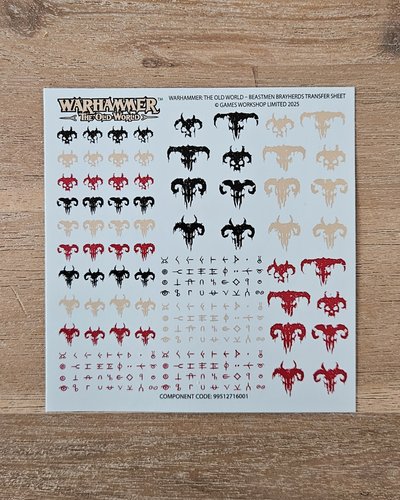 Beastmen Brayherds Transfer Sheet - Brand New