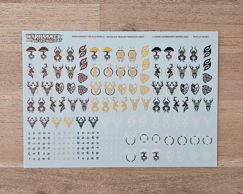 Wood Elf Realms Transfer Sheet - Brand New