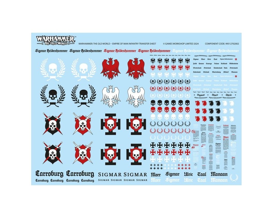 Empire of Man Infantry Transfer Sheet - Brand New
