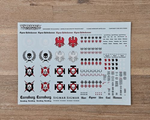 Empire of Man Infantry Transfer Sheet - Brand New